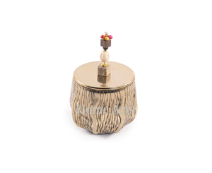 Servidor de Frutos Secos de Aluminio Color Dorado con Tapa, Calidad Deluxe, Tamaño Personalizado, Servidor de Chocolates a Precio Económico - Product Image 2