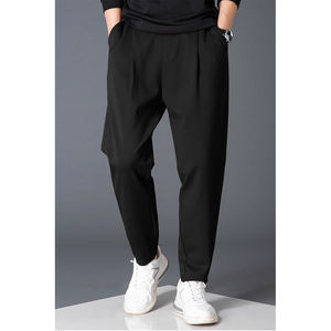 Pantalon décontracté à jambe droite en polyester léger et extensible avec cordon de serrage élastique à la mode Service OEM en vrac - Product Image 4