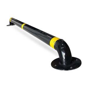 Set of 10 Black 180x10cm 60mm Iron Vehicle <b>Stoppers</b> for Parking Lot Made of Plastic - Product Image 3