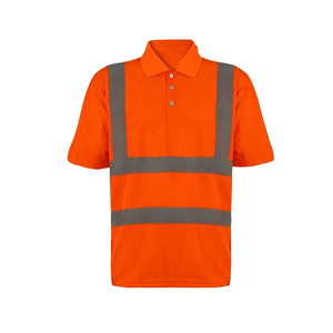 เสื้อโปโลโพลีเอสเตอร์สะท้อนแสงแขนสั้นขายส่ง ได้รับการรับรองมาตรฐาน EN ระบายอากาศได้ดี สำหรับทุกเพศ พิมพ์ลายด้วยความร้อน หลายสี - Product Image 6