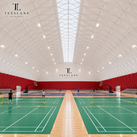 Dôme pneumatique préfabriqué écoénergétique à contrôle de pression intelligent, conception à portée libre, multisports pour centres d'entraînement intérieurs