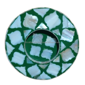 Plateau de service indien fait à la main de haute qualité matériaux de nacre meilleure qualité RF artisanat excellente soucoupe d'art de fabrication dure - Product Image 3