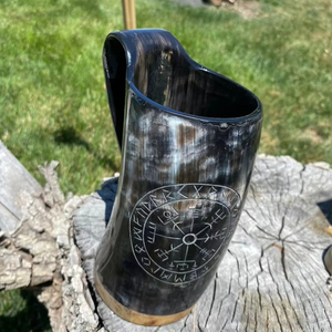 ฮอร์นควายทางศาสนาเป็นมิตรกับสิ่งแวดล้อมอายุไวกิ้งไร้กาลเวลาของตกแต่งบ้านเพื่อเฉลิมฉลองความแข็งแกร่งและเกียรติยศ - Product Image 1