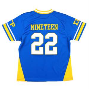 เสื้อฟุตบอล SGR สีน้ำเงิน โพลีเอสเตอร์ 100% ปักโลโก้ทีม Sigma Gamma Rho แขนสั้น ปรับแต่งได้ อุปกรณ์สำหรับชมรม - Product Image 2