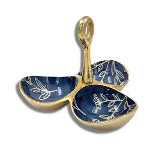 Tazón decorativo de aluminio y Metal de Venta caliente Meena terminado Hogar y boda Tazón DE SERVICIO DE MODA - Product Image 5