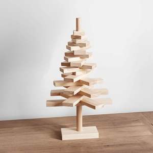 DÉCORATION ARBRE DE NOËL DÉCORATION ÉCOLOGIQUE CADEAU FAIT MAIN Arbre en bois ornemental fabriqué en cerisier un arbre pour toute saison - Product Image 2