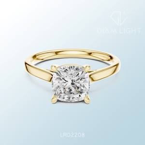 Brilliant Sparkle Timeless Jewelry Designed Elegance Ideal For Celebrations And Love Solitaire <b>Ring</b> Custom <b>Cushion</b> Cut Gemstone - Product Image 4