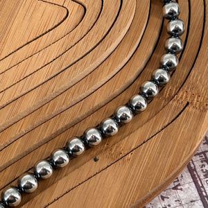 Perles Sterling 18 Pouces Collier 8mm Main Strung Élégant En Argent Sterling Bijoux Faits À La Main Cadeau Pour Les Femmes - Product Image 3