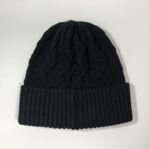 ODM Wholesales Custom Your Own Design for Adults Winter Warm Sports Head Wear Cuffed Plain Ribbed Chunky Black <b>Wool</b> Beanie - Product Image 1
