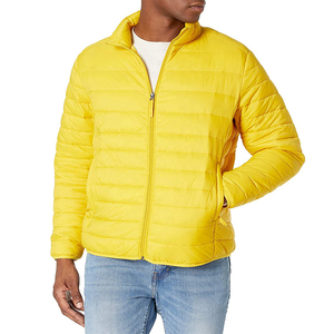 Veste matelassée d'hiver pour homme en polyester 100% coupe courte personnalisée OEM, coupe-vent, matelassée, avec fermeture éclair bidirectionnelle, livraison DDP - Product Image 4