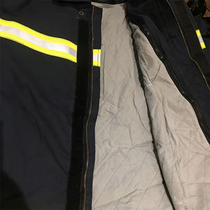 Tenue de <span class=keywords><strong>pompier</strong></span> de sauvetage incendie certifiée EN 469 bleu marine |   Combinaison ignifuge résistante à la chaleur pour pompiers - Product Image 6