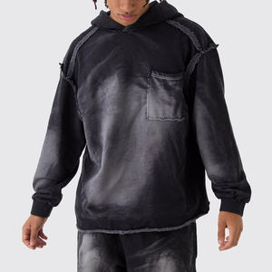 Brand Oversized Hooded Streetwear Winter Eco-Friendly 100% Cotton Graphic Print Sweat Suit Tracksuit Set for Daily Wear - Product Image 3