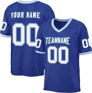 Haute qualité Stock brodé uniforme cousu Logo personnalisé respirant américain Sublimation maillot de football uniforme - Product Image 5