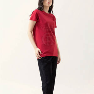 Camiseta informal para mujer Ropa de calle cómoda de verano Hecho en Pakistán Diseño liso - Product Image 5