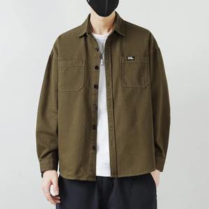 Veste d'hiver à carreaux en flanelle doublée de laine pour hommes avec bouton veste à capuche à manches longues pulls pour hommes manteau veste de style moto - Product Image 4