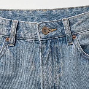 Pantalons en jean décontractés surdimensionnés pour femmes, respirants, avec poches régulières, coupe confortable, jeans grande taille pour femmes, vente en gros - Product Image 4