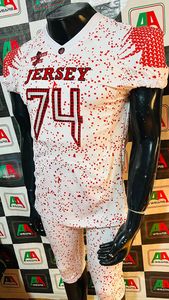 Camiseta de fútbol americano, venta al por mayor, camiseta de Rugby, sublimación, camisetas con estampado de fotos reales, bordado de sarga, OEM para jóvenes y adultos 7v7 - Product Image 3