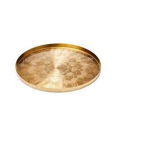 Bandeja DE SERVICIO DE METAL ecológica hecha a mano con acabado de cobre Bandeja de comida recién llegada fabricada en India - Product Image 4