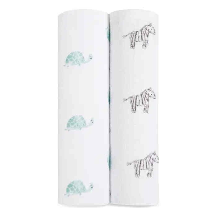 Pretty Soft Cute Newborns Bamboo Cartoon Pattern Baby Muslin Swaddle Blankets for Kids in Summer Soft Swaddle Blankets items set