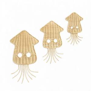 Decoración de Pared de Animales de Ratán Hecha a Mano Natural, Decoración Tejida para Cuarto de Bebé, Guardería, Decoración de Interiores para Niños - Product Image 3