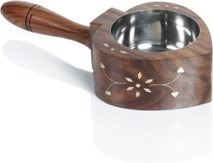 Quemador de Incienso Bakhoor Artesanal de Madera y Metal con Mango Extraíble, Porta Incienso Árabe Premium para Decoración del Hogar en Oriente Medio durante el Ramadán - Product Image 3