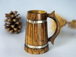 Taza de Madera Clásica Hecha a Mano Personalizada para el Hogar, Oficina u Hotel, Taza de Cerveza de Madera, Taza de Té con la Mejor Calidad, Mayorista de la India - Product Image 4