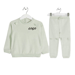 Nueva moda niños sudadera Jogger conjunto 100% chándales de algodón para primavera otoño servicio OEM - Product Image 4