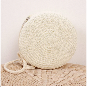 High Quality Round <b>Straw</b> <b>Bag</b> for Women <b>Bag</b> with White Daisies Crochet Macrame Beach <b>Bags</b> Direct From Indian Supplier - Product Image 2