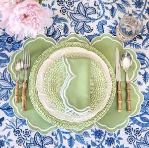 Designer linen <b>table</b> <b>placemats</b> embroidered work made using traditional techniques <b>for</b> classic and contemporary dining rooms - Product Image 5