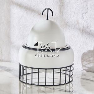 Calentador de alimentos de cazuela Blanca nueva de último diseño de acero con tapa superventas para el plato de frotamiento de servicio de catering del Golfo de Oriente Medio - Product Image 1