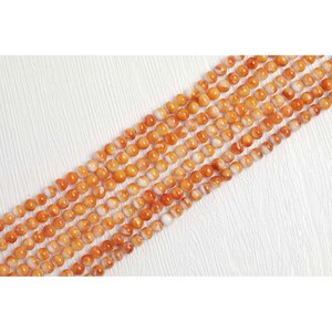 Cuentas Redondas Teñidas de Coral y Hueso para la Fabricación de Joyas - Cuentas Sueltas Azules y Naranjas - Product Image 4