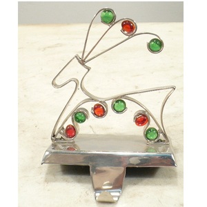 Blue Snow Flakes Metal <b>Stocking</b> <b>Holder</b> For Christmas Table Top Decorative - Product Image 5
