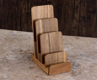 Support de carte en bois, station d'accueil, fait à la main, personnalisable, décoration d'intérieur, cadeau, comptoir de réception, utilisation murale, marque YK