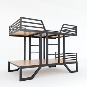 Cama SFGN019-Ging Tng UMA de Estilo Industrial, Madera Maciza con Estructura de Madera de Caucho, Fácil de Montar - Product Image 2