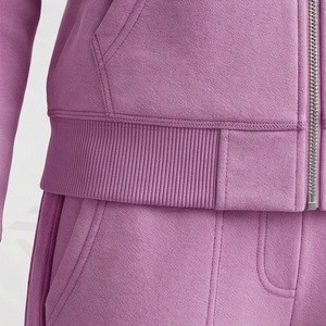 Conjunto Deportivo Personalizado de 2 Piezas con Hombros Caídos, Pantalones Joggers y Sudadera con Cremallera, Chándal para Mujer, Ropa Deportiva para Gimnasio - Product Image 5