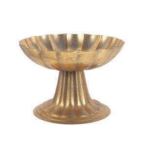 Bol de service en fonte d'aluminium de style moderne avec des courbes minimalistes et une finition brillante, parfait pour les repas haut de gamme ou les fêtes. - Product Image 1