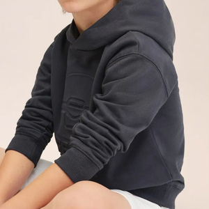 Premium 500gsm Haute Qualité Logo En Relief Chandails Sweat Personnalisé Basics Coton Mélangé En Relief Sweats À Capuche Pour Hommes - Product Image 2