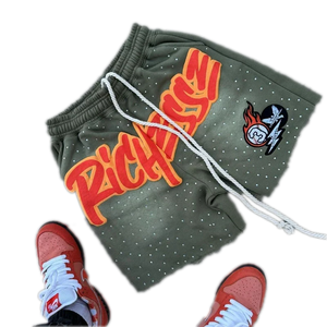 Shorts en coton uni de qualité supérieure, style streetwear, délavés à l'acide, écologiques, pour hommes, vente en gros - Product Image 5