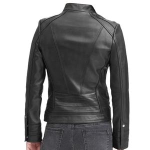 Chaqueta Casual de Cuero y Lona para Hombre, Estilo Motero, Otoño Invierno, Ecológica, Resistente al Viento, Dobladillo Recto, Bolsillos Laterales, Cuello Alto, Sin Capucha - Product Image 2