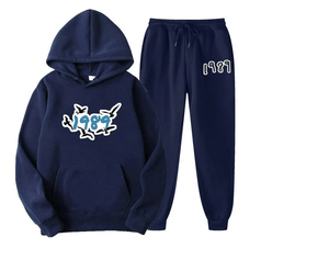 Ropa de calle para correr, chándal para hombre, conjunto de pantalones y chaqueta de dos piezas con logotipo bordado personalizado, chándales para hombre - Product Image 5