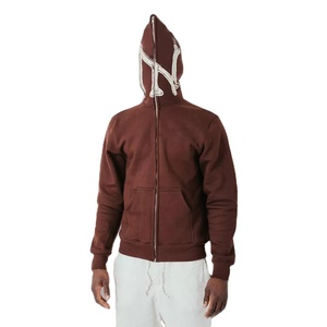 Latest Design Fleece Men's Zip up Heavyweight Hoodie Streetwear Full Zip up Hoodie Custom Logo Full <b>Face</b> Zip Hoodies - Product Image 6