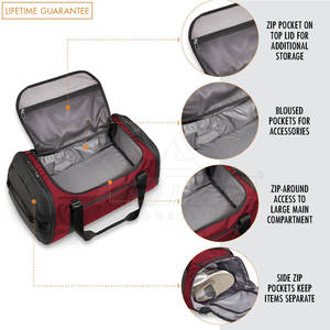 Sac de sport à compartiment à chaussures avec conception personnalisée et sac de sport à fermeture éclair en tissu léger - Product Image 3