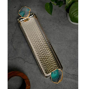 ถาดเสิร์ฟชากาแฟสีเงินพร้อมถาดเสิร์ฟอาหารสแตนเลสสตีลดีไซน์ยอดเยี่ยม - Product Image 6