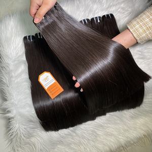 Extensiones de cabello humano alineado con cutícula de grado 12A, venta al por mayor, paquetes de cabello crudo virgen recto de hueso súper suave - Product Image 5