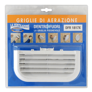 Rejilla de ventilación de aire plegable de plástico ABS cuadrado moderno Registro de pared Exterior Rectangular Universal para aire acondicionado - Product Image 4