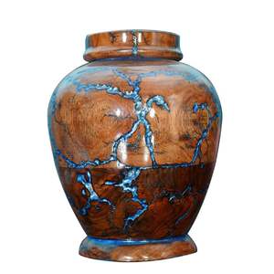 Urne européenne en bois de luxe gravée sur mesure pour animaux de compagnie boîte de crémation personnalisée pour chiens chats petits animaux en forme de larme - Product Image 1