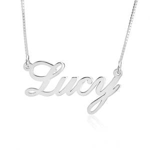 Collar con Nombre Jeulia en Acero Inoxidable Chapado en Oro con Letra de Diamante - Product Image 1