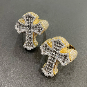 Bague de luxe pour homme en or 10K 14K 18K Style Hip Hop tendance VVS Lab Grown Full Diamond avec Alphabet arrondi Bijoux fantaisie Cadeau - Product Image 3