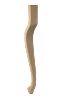 Pieds de meubles élégants et classiques en bois massif de caoutchouc, design moderne incurvé, pour chambre, atelier, salon, extérieur, hôpital