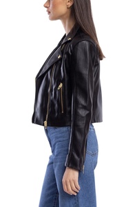 Veste élégante en cuir d'agneau coupe ajustée de haute qualité, idéale pour un usage quotidien Vestes en cuir véritable pour femmes - Product Image 4